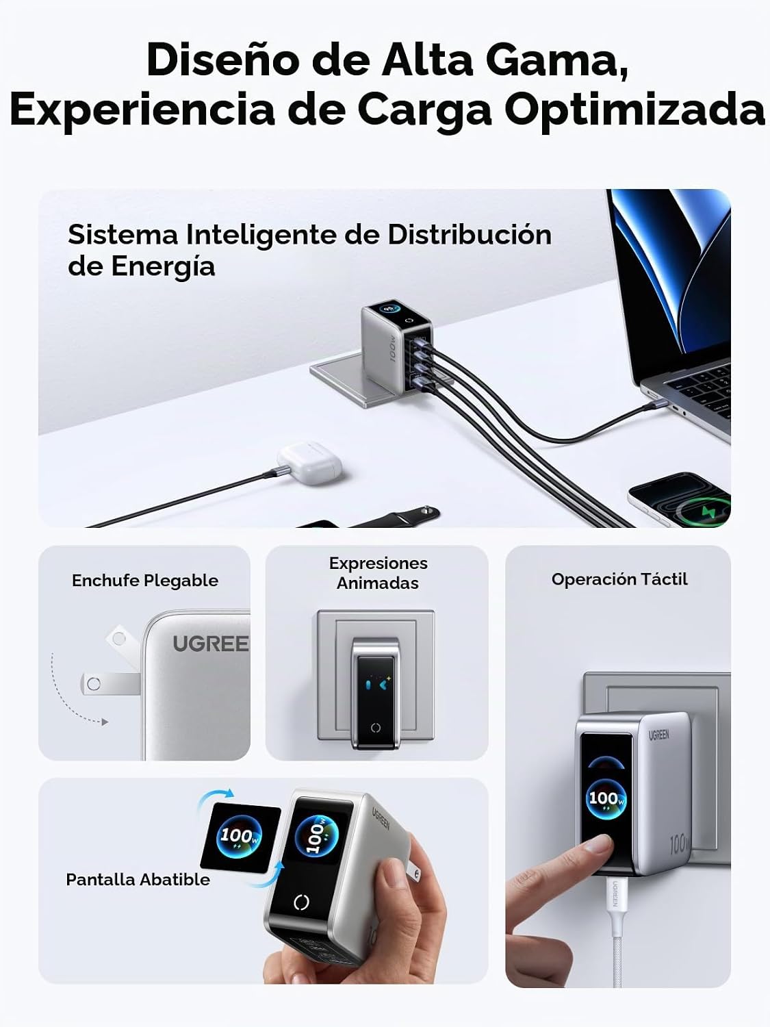 Cargador-UGREEN-Nexode-Pro-100-W-de-4-Puertos-con-Pantalla-Inteligente-6
