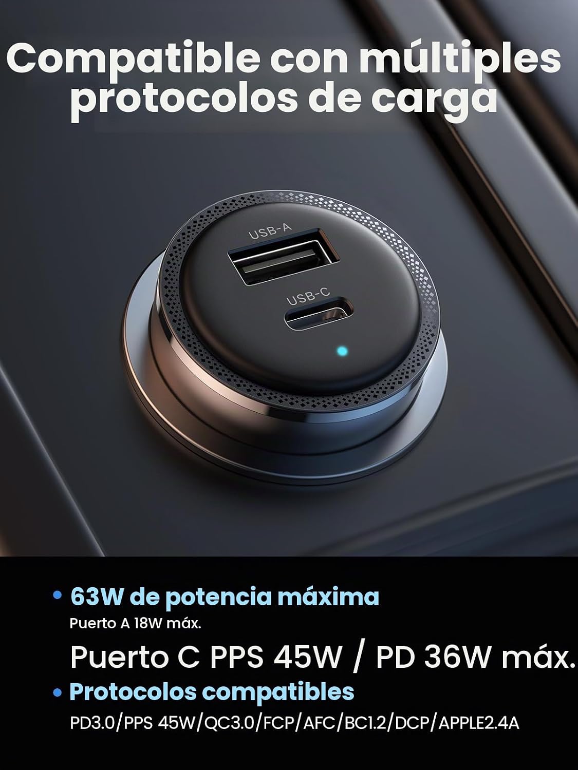 Cargador-de-Auto-UGREEN-63-W-de-2-Puertos-USB-C-3