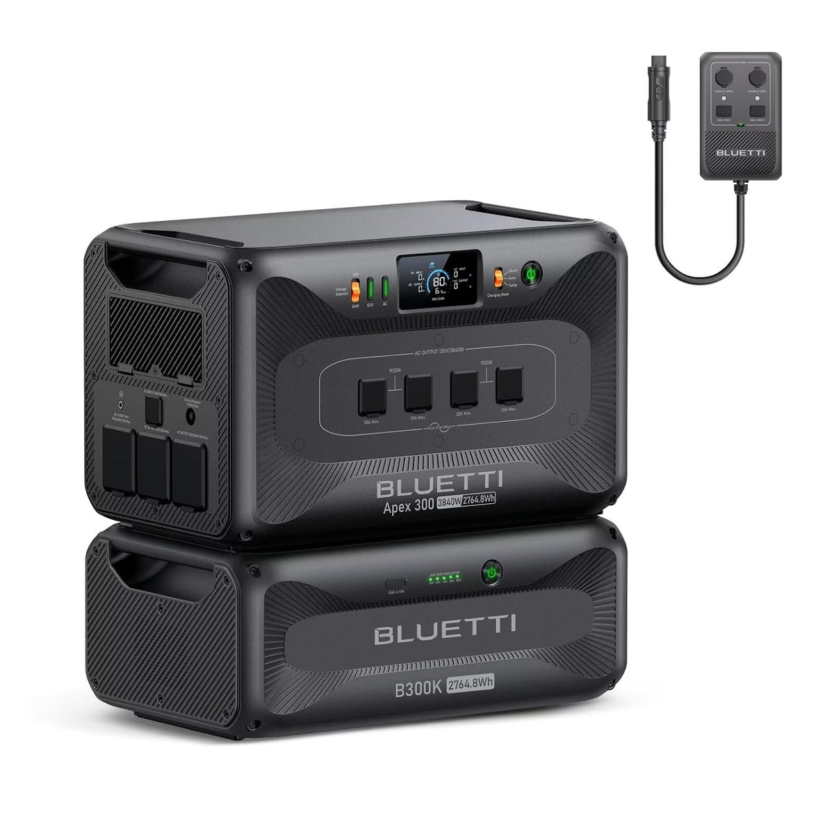 Estación de Energía Portátil BLUETTI Apex 300, 2764.8 Wh, 3840 W + B300K + Hub D1