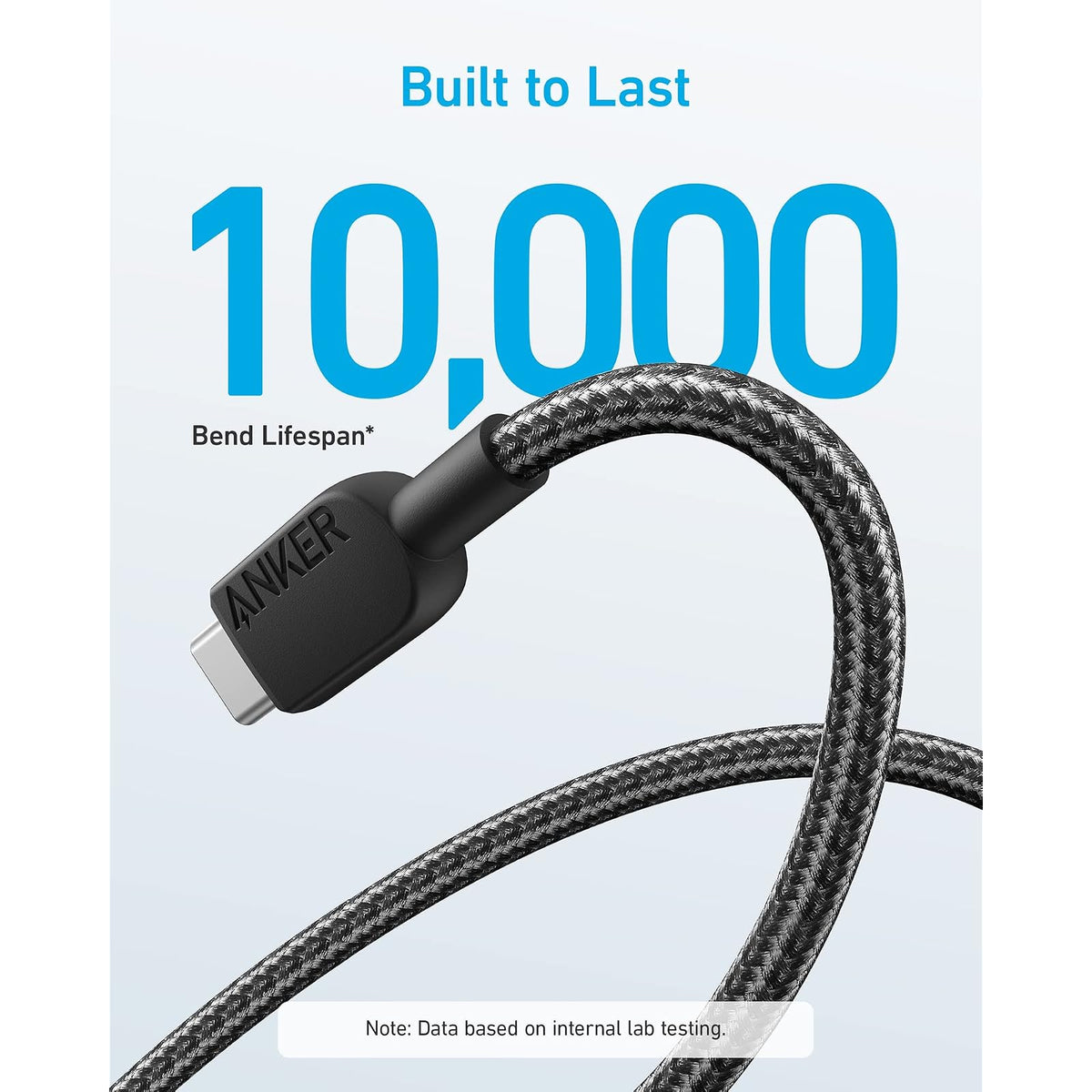 Cable Anker USB A to USB C Cable, Charger Cord (2-Pack, 3 ft, Black) - vista 2