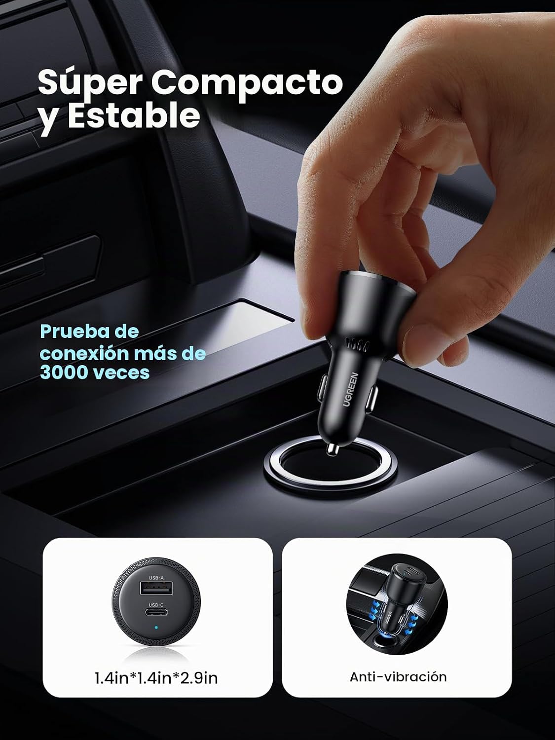 Cargador-de-Auto-UGREEN-63-W-de-2-Puertos-USB-C-6