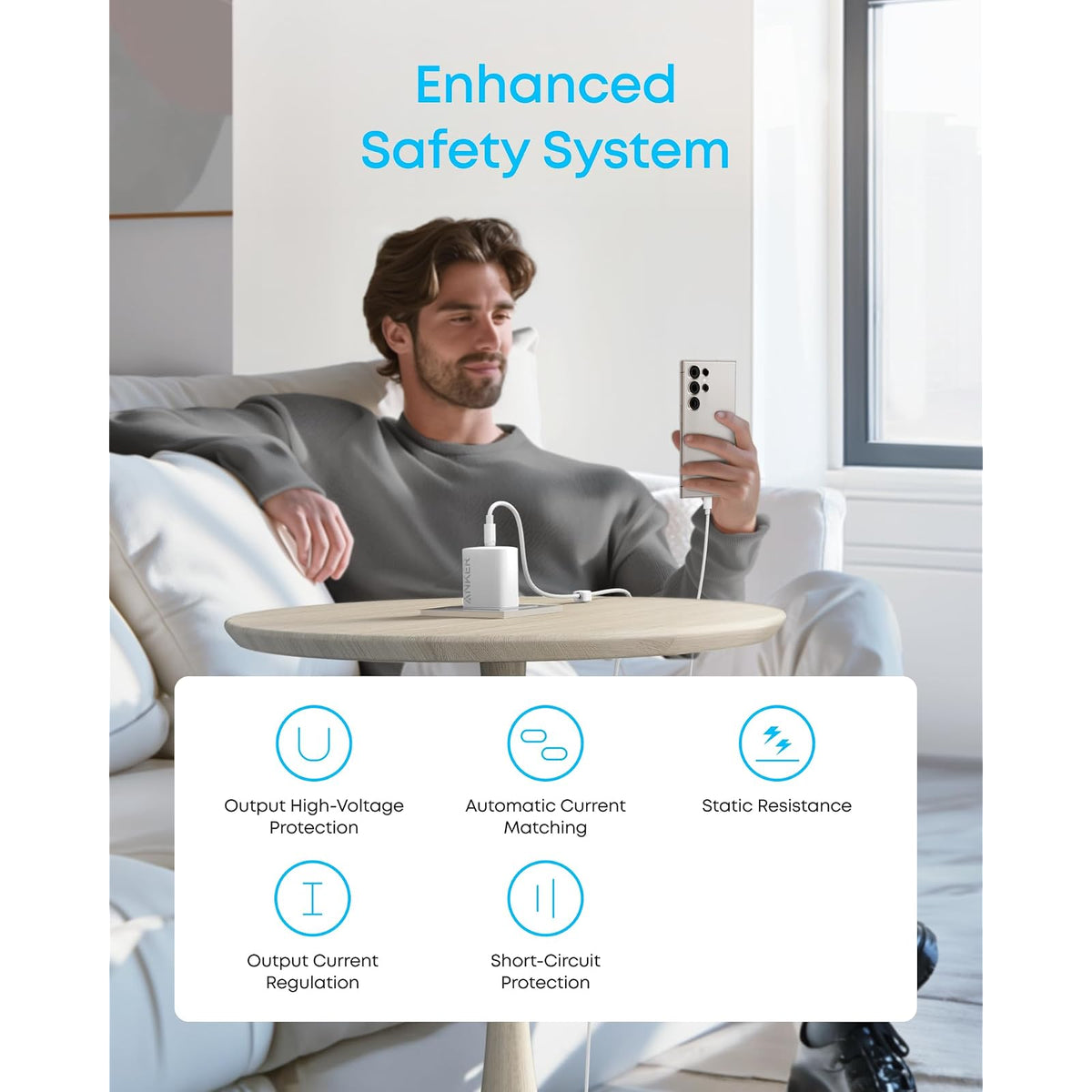 Anker Bloque de cargador USB C de 45 W, paquete de 2 cargadores tipo C de - vista 6