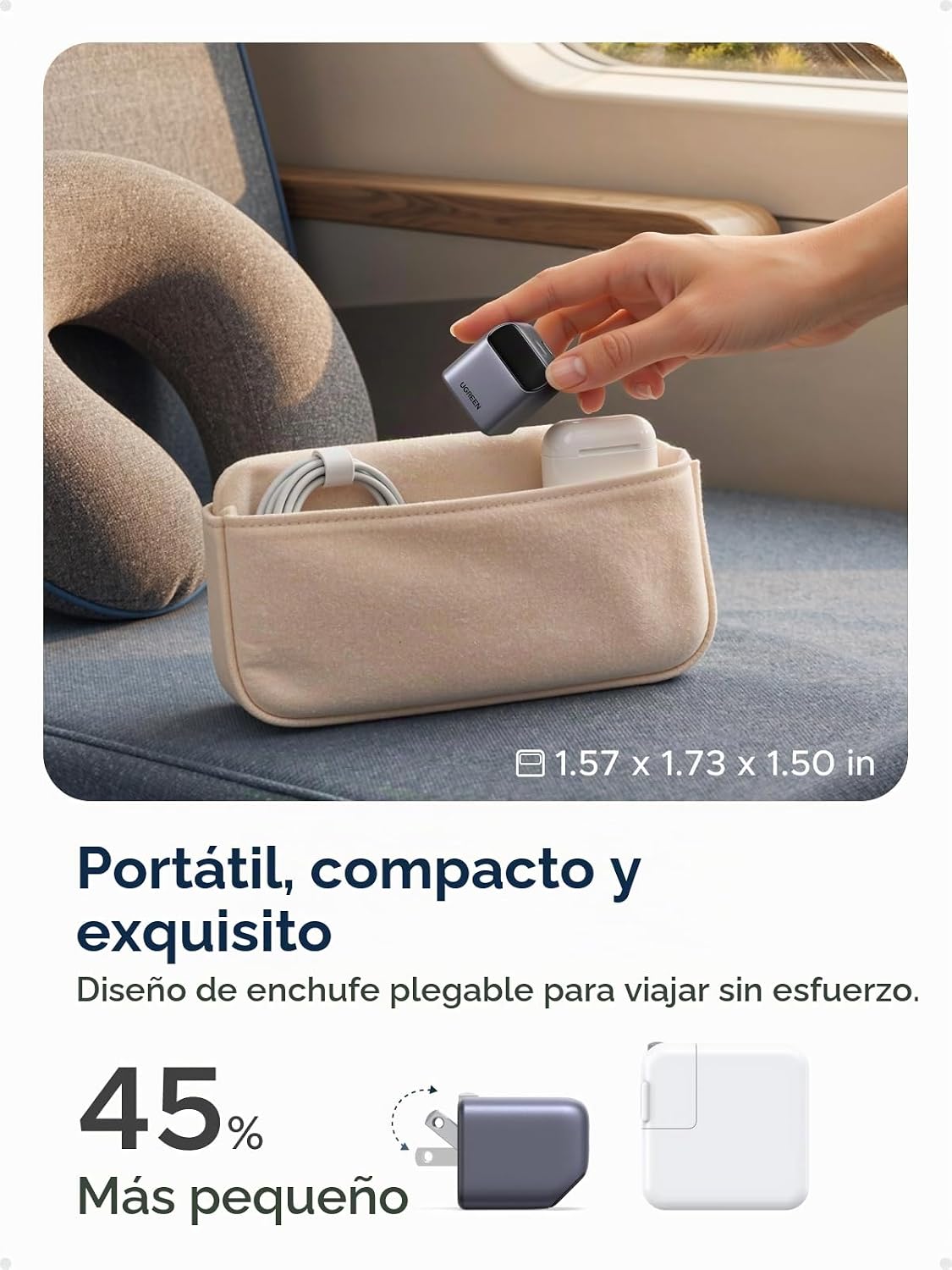 Cargador-de-Pared-UGREEN-Nexode-Pro-45-W-GaN-USB-C-con-Pantalla-Inteligente-8