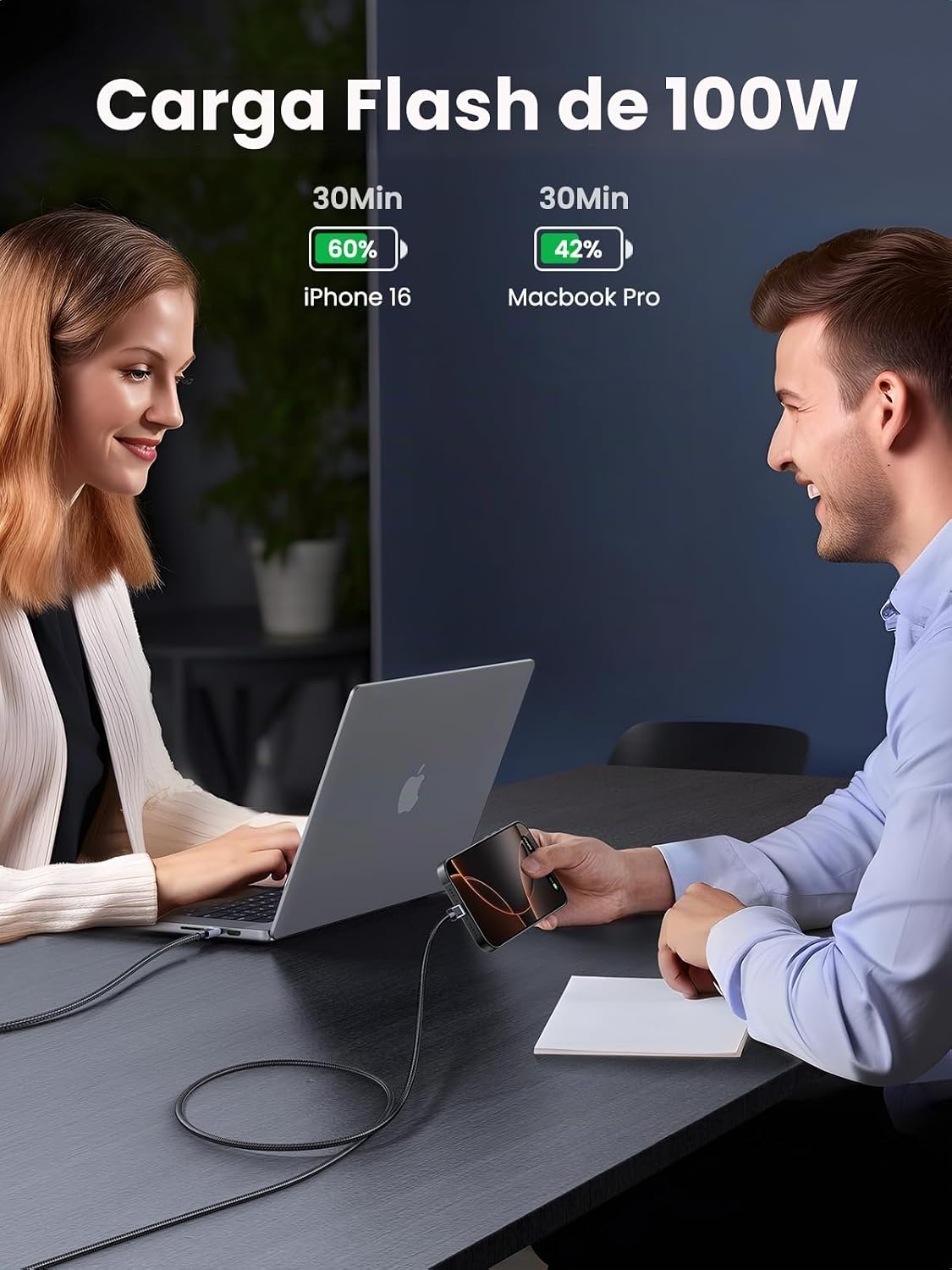 Cable-USB-C-UGREEN-de-Carga-Rápida-100-W-para-iPhone-iPad-y-Galaxy-3