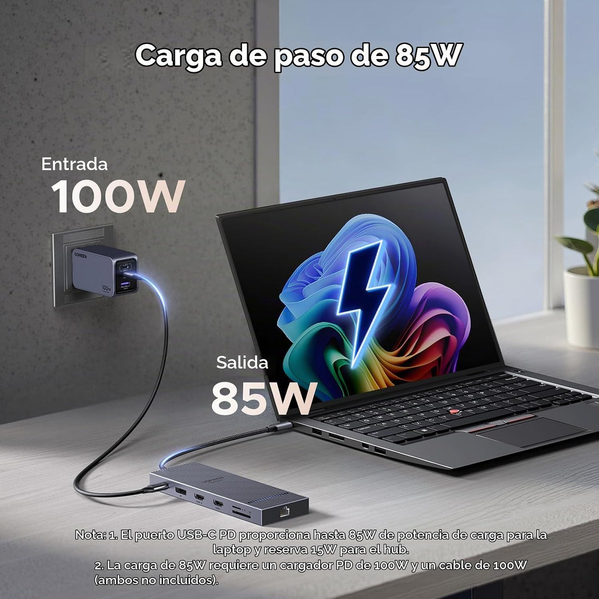 Estación-de-Acoplamiento-UGREEN-USB-C-12-en-1-para-Triple-Monitor-4K-con-2-HDMI-y-DP-6