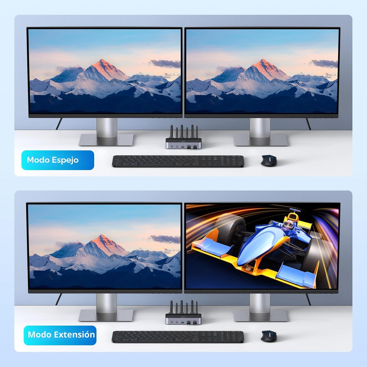 Switch-KVM-UGREEN-HDMI-4K-60Hz-para-2-Monitores-y-2-Computadoras-con-4-Puertos-USB-3-0-6