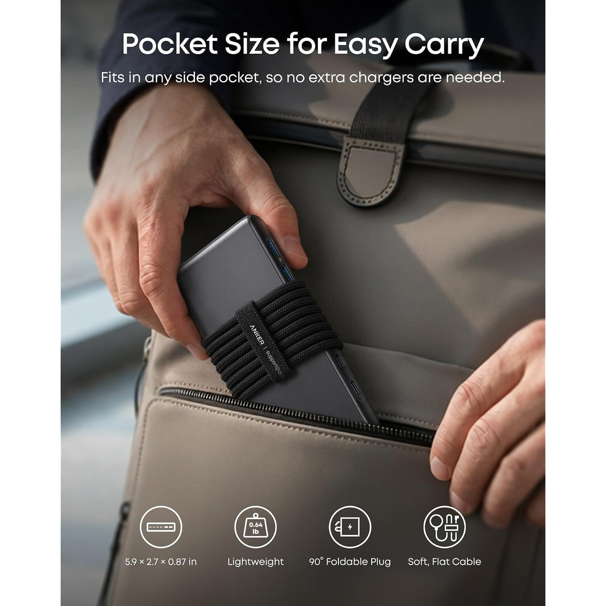 Cargador Anker Estación de carga de viaje, cargador USB C delgado de 150 W, 4 USB C - vista 4