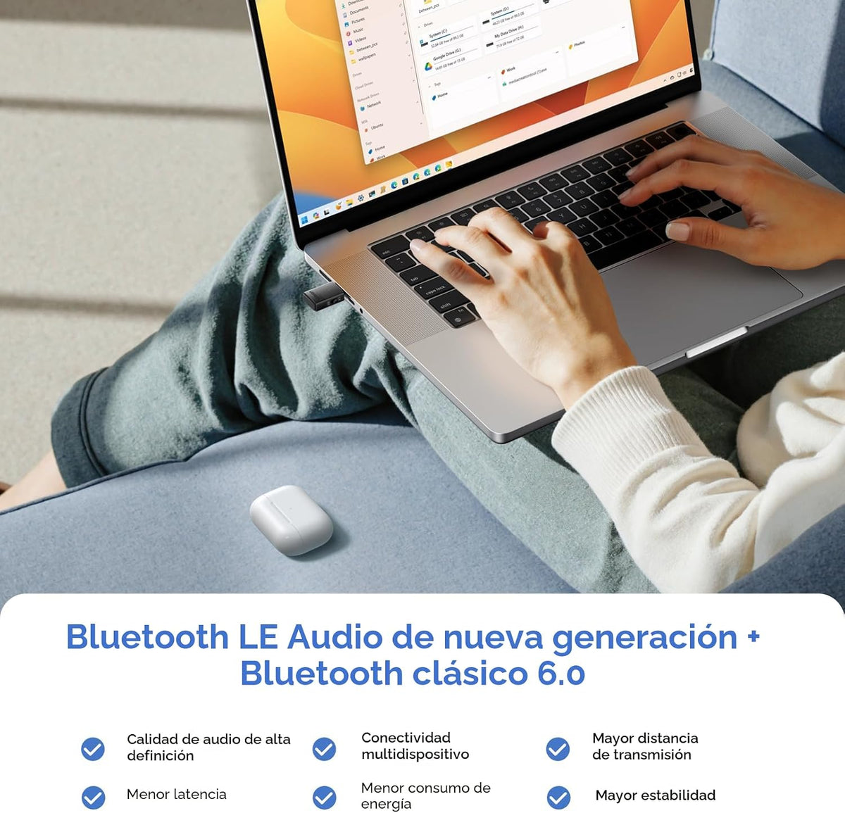 Adaptador-Bluetooth-USB-C-UGREEN-para-PS5-y-PC-con-LE-Audio-y-aptX-Adaptive-2