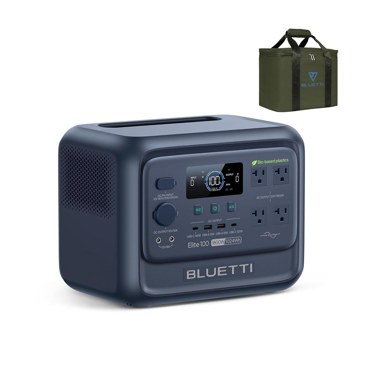 Estación de Energía Portátil BLUETTI Elite 100 V2, 1024 Wh, 1800 W