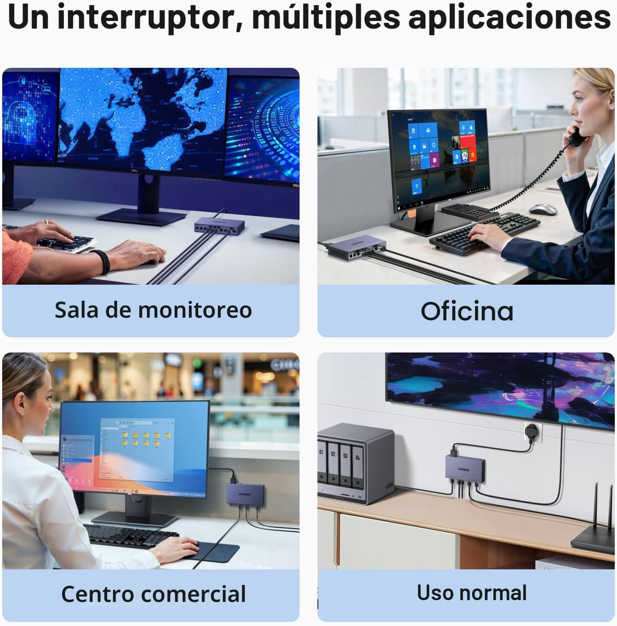 Switch-Ethernet-PoE-UGREEN-de-6-Puertos-con-4-Puertos-PoE-de-60-W-8