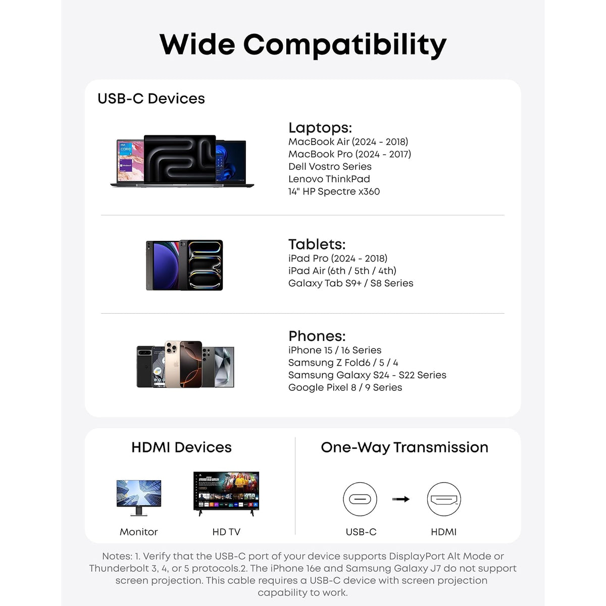 Anker HDMI, cable USB C a HDMI trenzado ultrarrápido de nailon 4K a 60Hz - vista 7