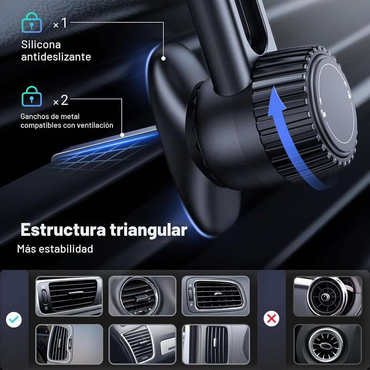Soporte-de-Auto-UGREEN-MagSafe-para-Rejilla-de-Ventilación-2