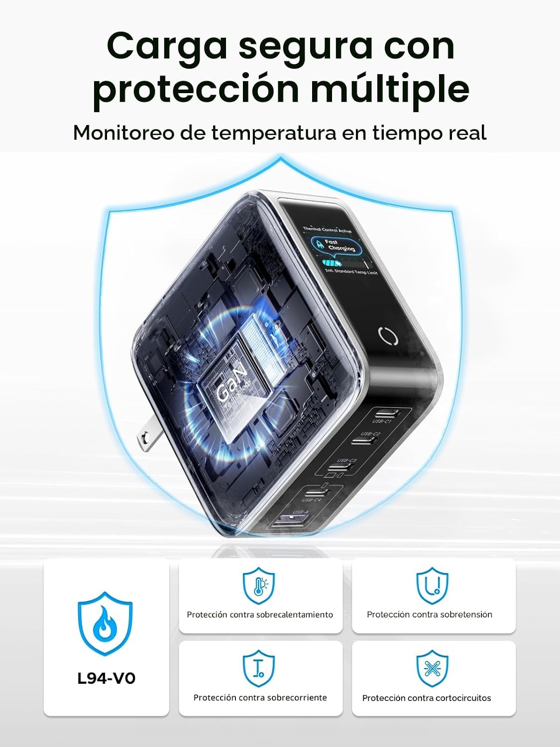 Cargador-UGREEN-Nexode-Pro-100-W-GaN-USB-C-con-Pantalla-Inteligente-7
