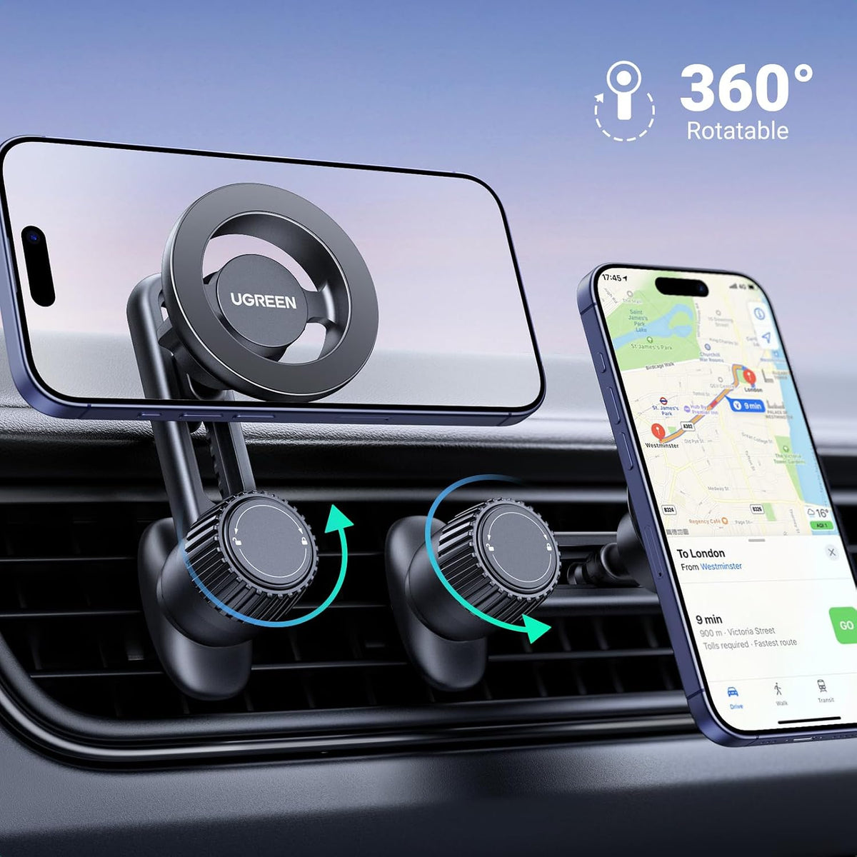 Soporte-de-Auto-UGREEN-MagSafe-para-Rejilla-de-Ventilación-6