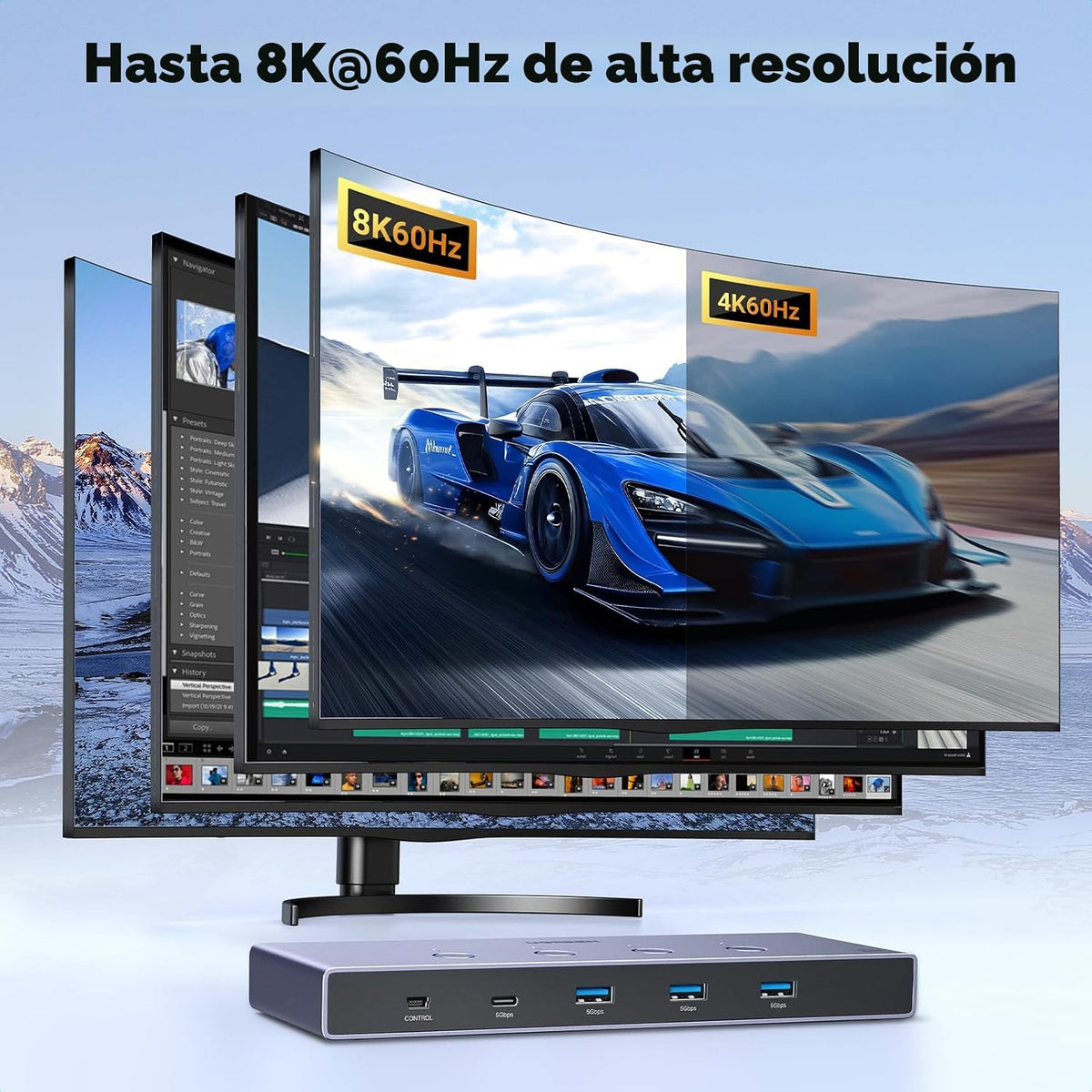 Switch-KVM-UGREEN-HDMI-8K-60Hz-para-4-Computadoras-con-4-Puertos-USB-3-0-4