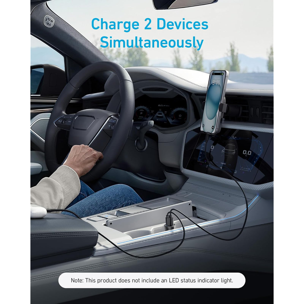 Cargador Anker del coche del iPhone de 30W 2-Port PowerIQ 3.0 USB C - vista 4