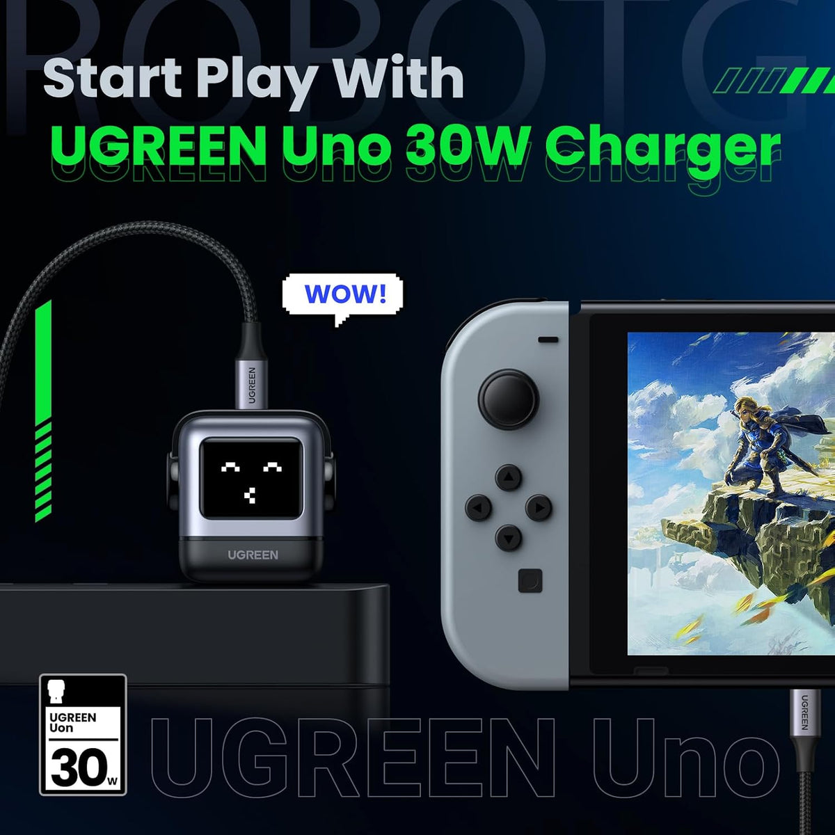 Cargador-de-Pared-UGREEN-Uno-30-W-GaN-USB-C-Compacto-2