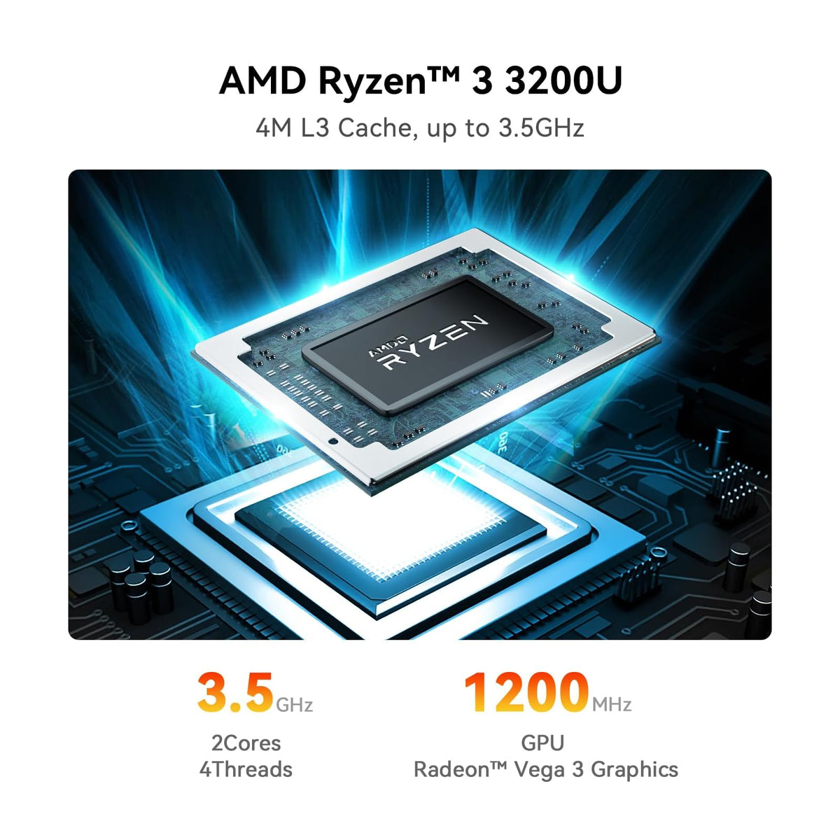 Mini PC Beelink SER3 16 GB RAM 500 GB SSD, con AMD Ryzen 3 3200U - vista 2