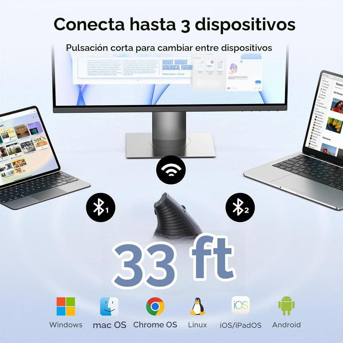 Ratón-Vertical-Ergonómico-UGREEN-Inalámbrico-Recargable-5