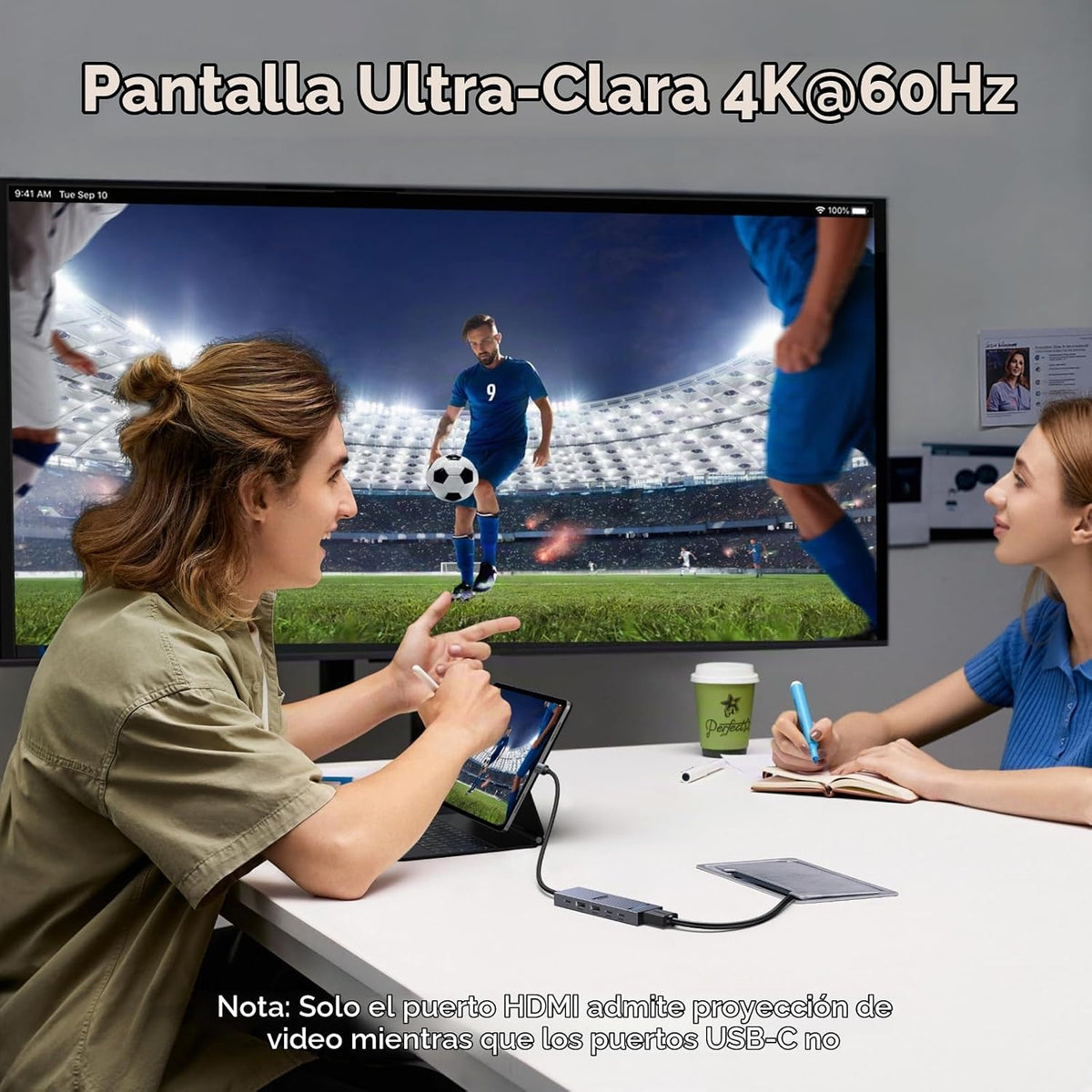 Hub-USB-C-UGREEN-Revodok-Pro-6-en-1-de-10-Gbps-con-HDMI-4K-60-Hz-3