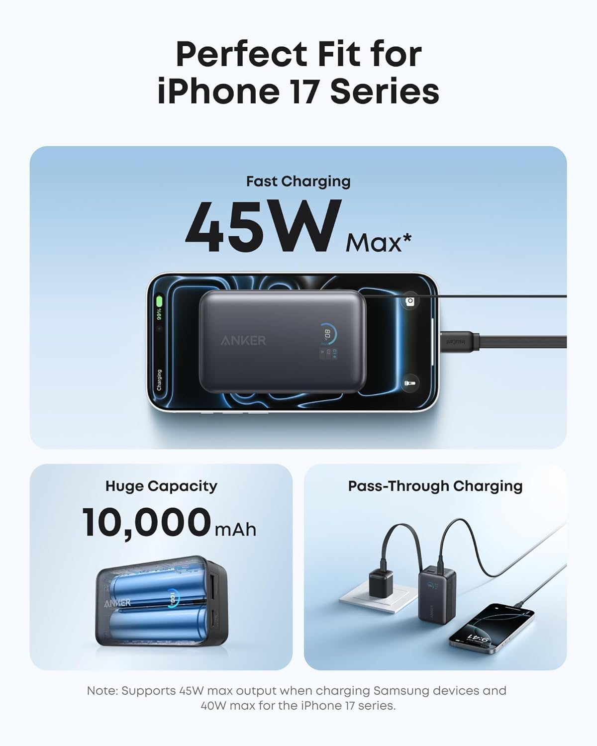 Power Bank Anker Nano 10K 45W USB-C Retráctil