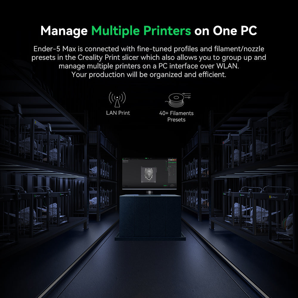 Impresora 3D Creality Ender-5 Max: estructura CoreXY full-metal, nivelación automática de 64 puntos y velocidad de 700 m