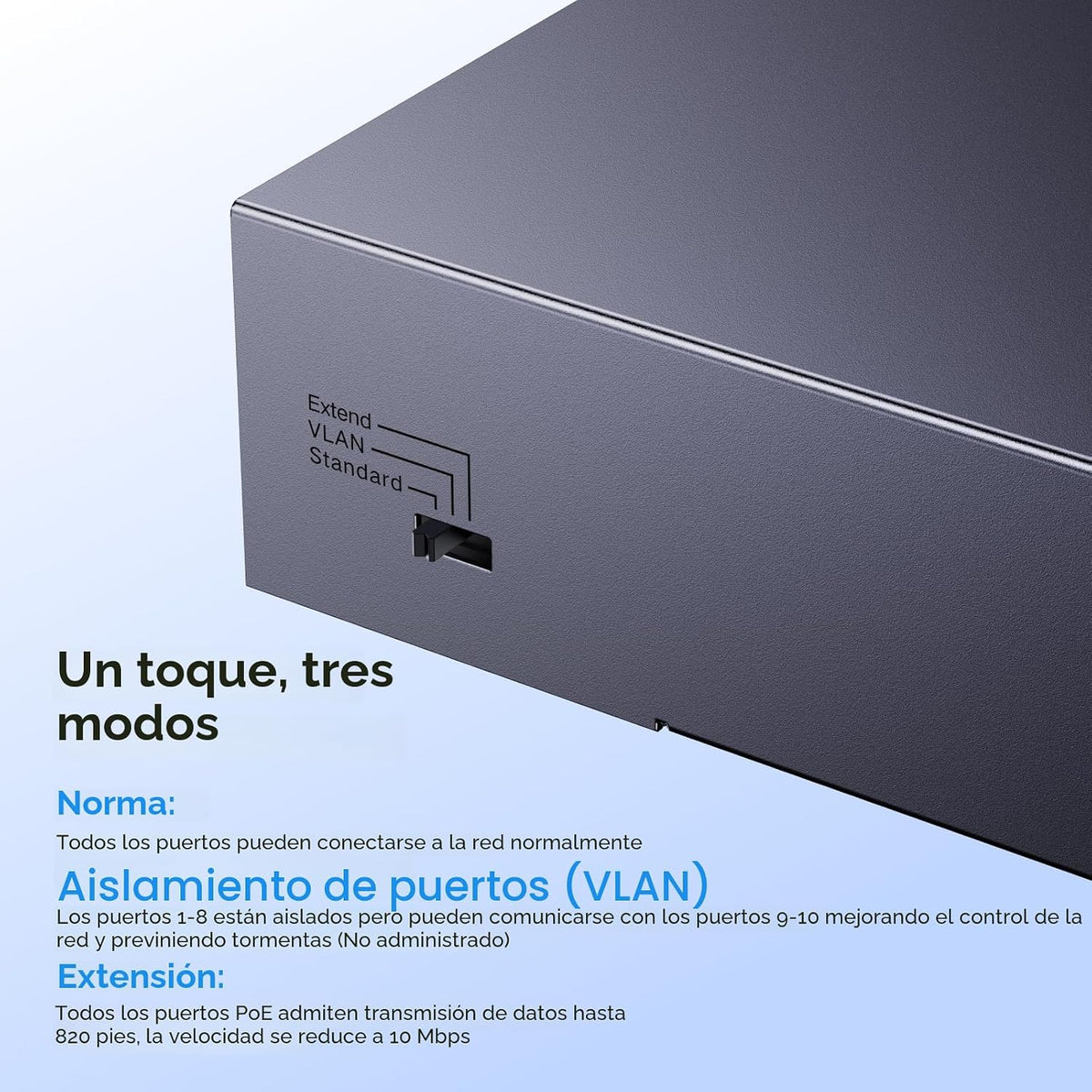 Switch-Ethernet-PoE-UGREEN-de-6-Puertos-con-4-Puertos-PoE-de-60-W-5
