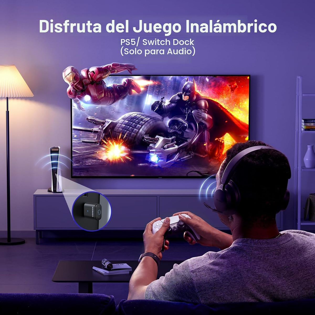 Adaptador-Bluetooth-5-3-UGREEN-USB-C-para-PS5-con-aptX-de-Baja-Latencia-2