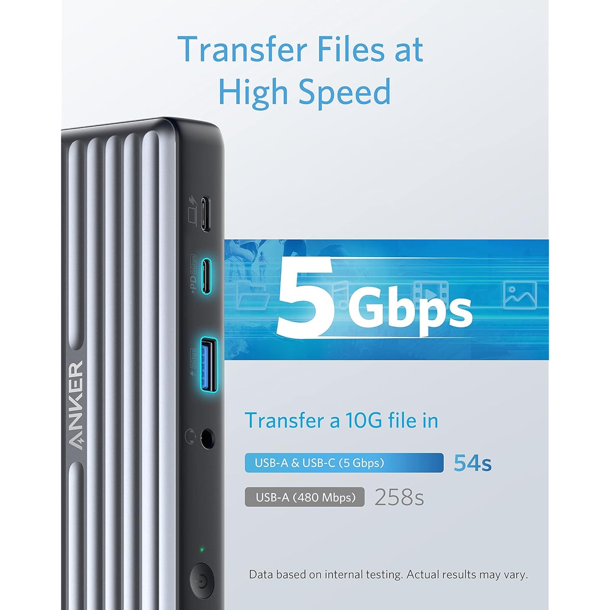 Hub USB Anker Estación de acoplamiento USB-C Anker, PowerExpand 9 en 1 USB-C PD Dock para portátiles - vista 6