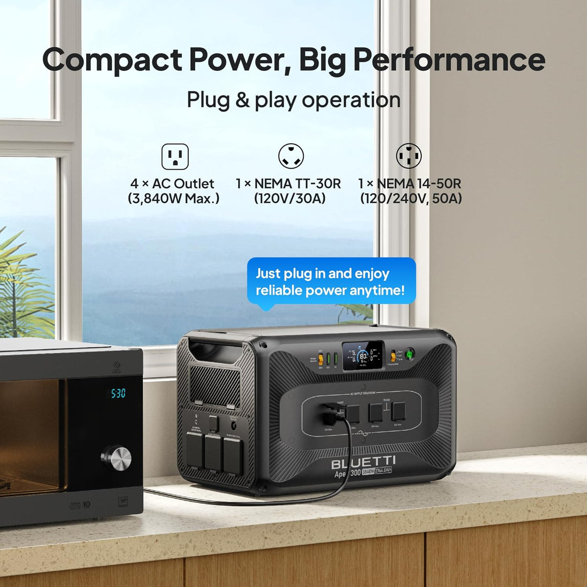Estación de Energía Portátil BLUETTI Apex 300, 8294.4 Wh, 7680 W + 2 x B300K