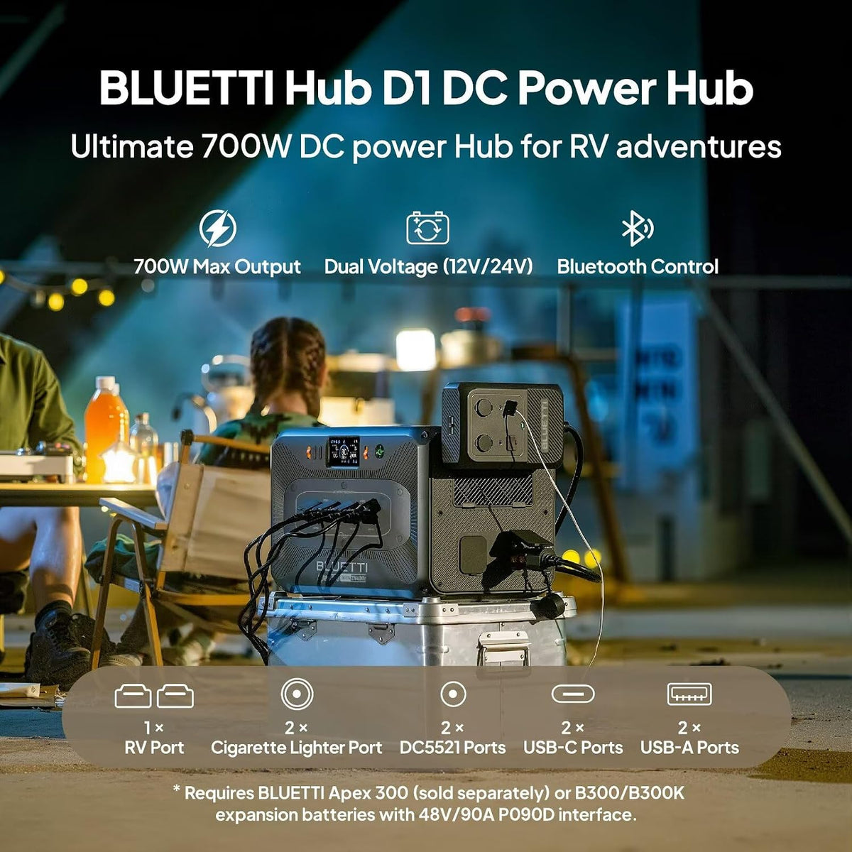 Estación de Energía Portátil BLUETTI Apex 300, 2764.8 Wh + 2 x Panel Solar 200 W