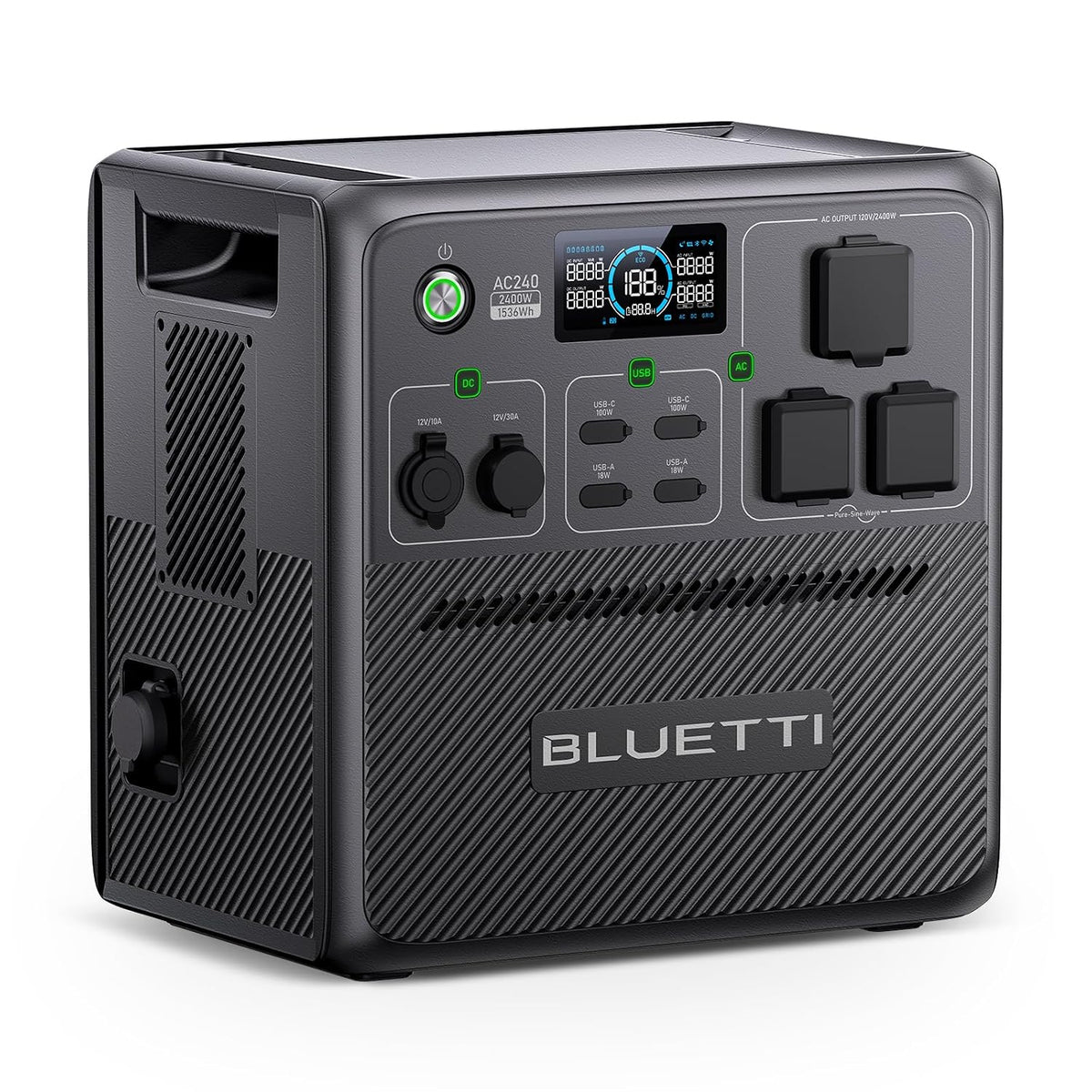Estación de Energía Portátil BLUETTI AC240, 1536 Wh, 2400 W