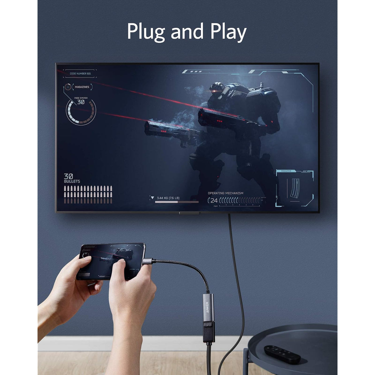 Adaptador Anker USB-C a DisplayPort, espejo o extensión de hasta 4K @60Hz Adaptador - vista 4