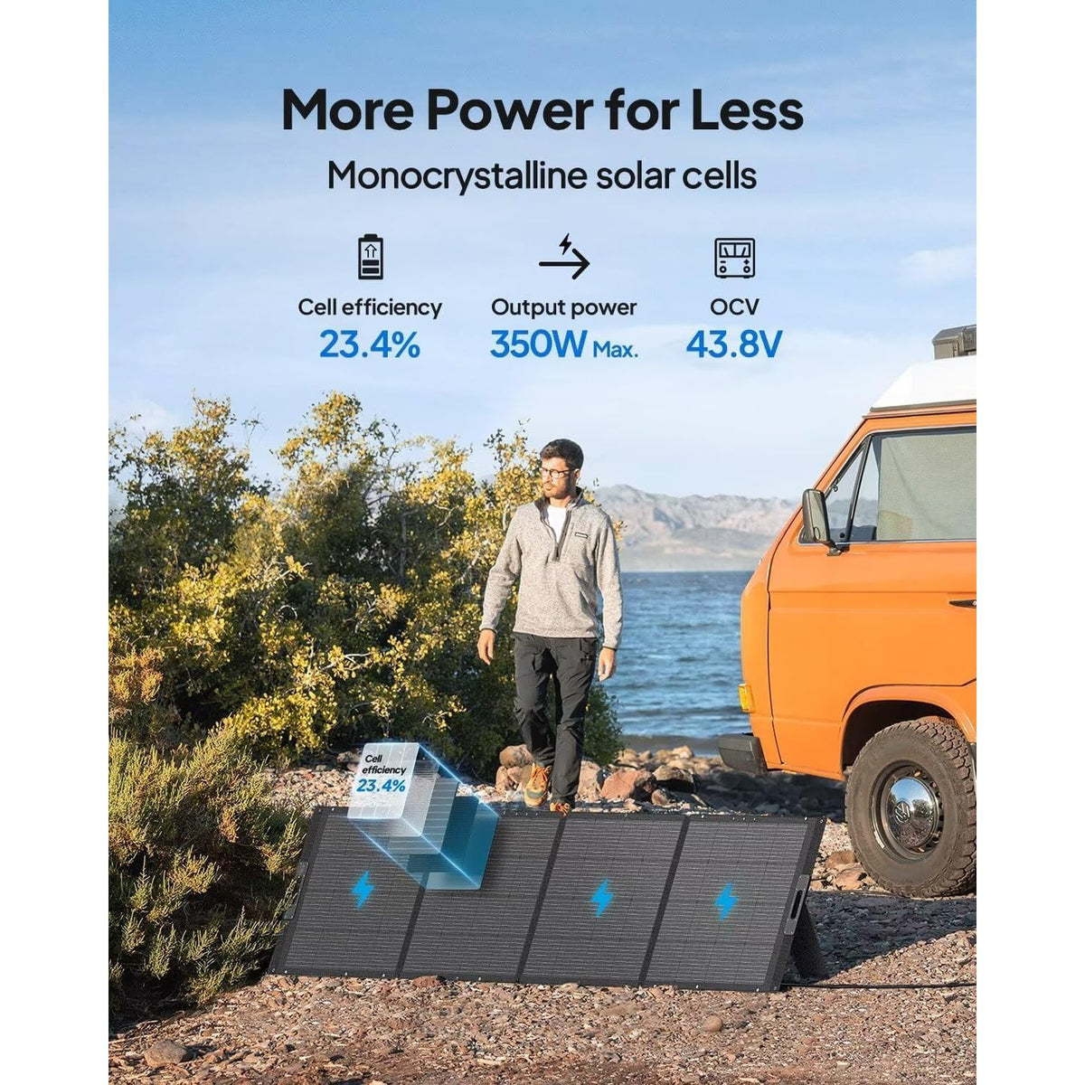 Estación de Energía Portátil BLUETTI Elite 400, 3840 Wh, 2600 W + Panel Solar 350 W