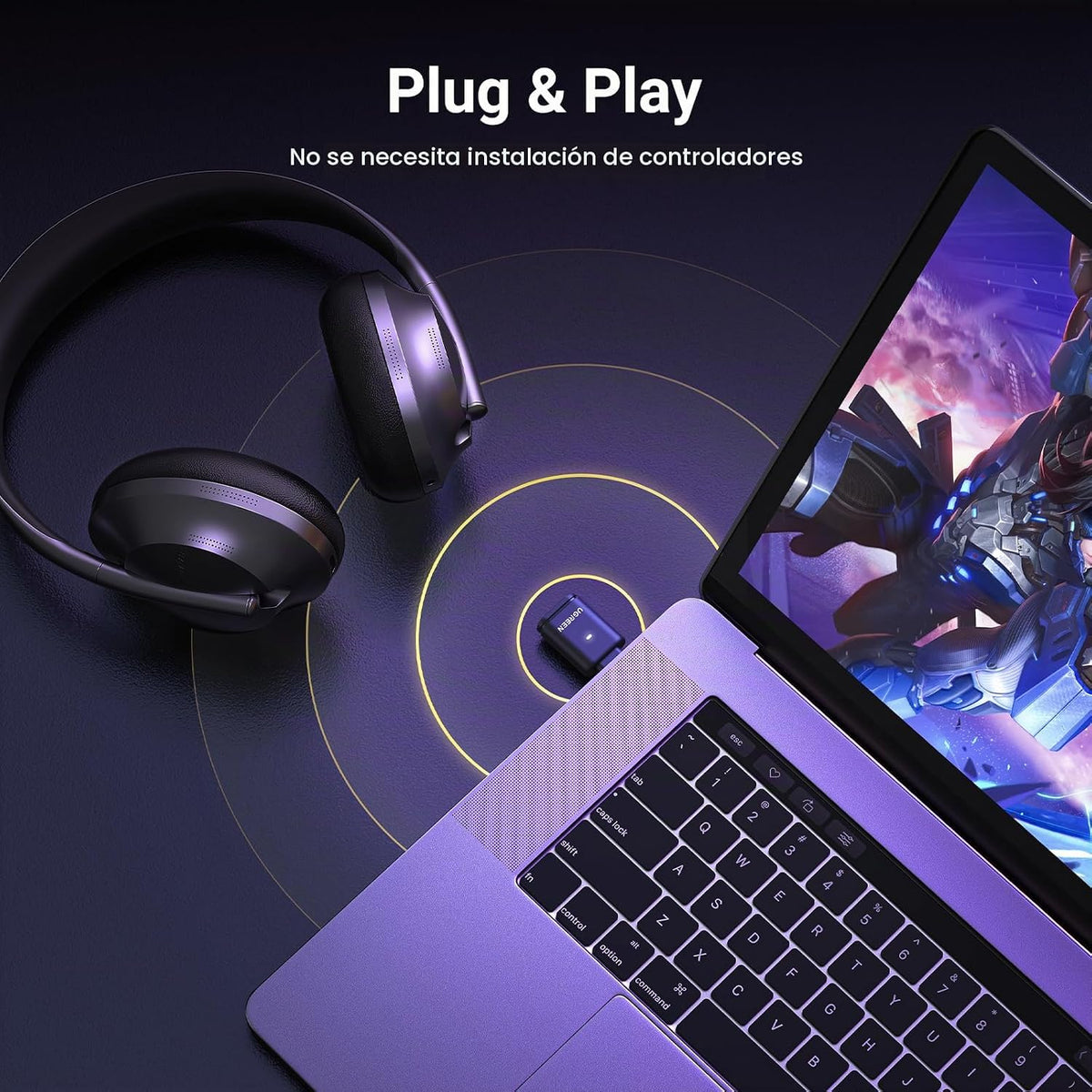 Adaptador-Bluetooth-5-3-UGREEN-USB-C-para-PS5-con-aptX-de-Baja-Latencia-6