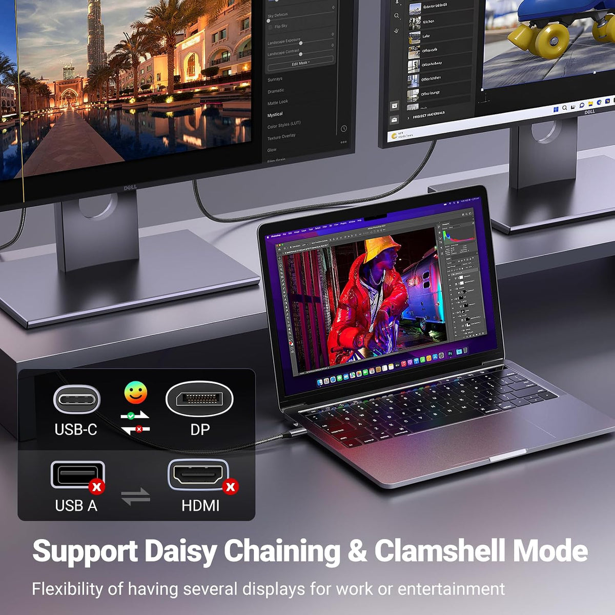 Cable-USB-C-a-DisplayPort-1-4-UGREEN-Unidireccional-8K-60Hz-4K-240Hz-4