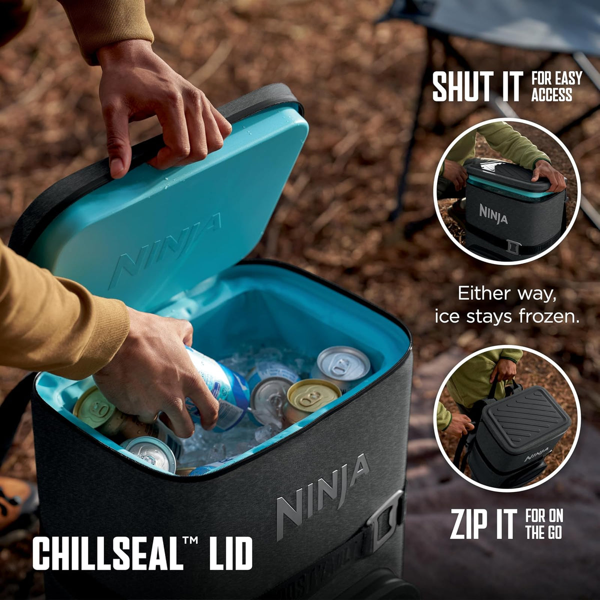 Hielera Mochila Ninja FrostVault Go Soft 24 Cuartos con Zona Seca - vista 8