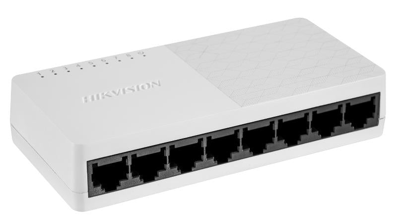 Switch Hikvision - 100 - 1000 Mbps - Diseño Compacto y Estetico - DS-3E0508D-O