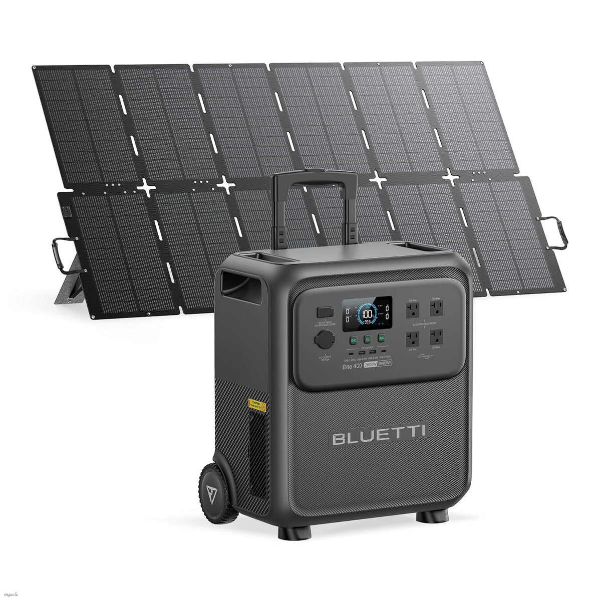 Estación de Energía Portátil BLUETTI Elite 400, 3840 Wh, 2600 W + Panel Solar 500 W
