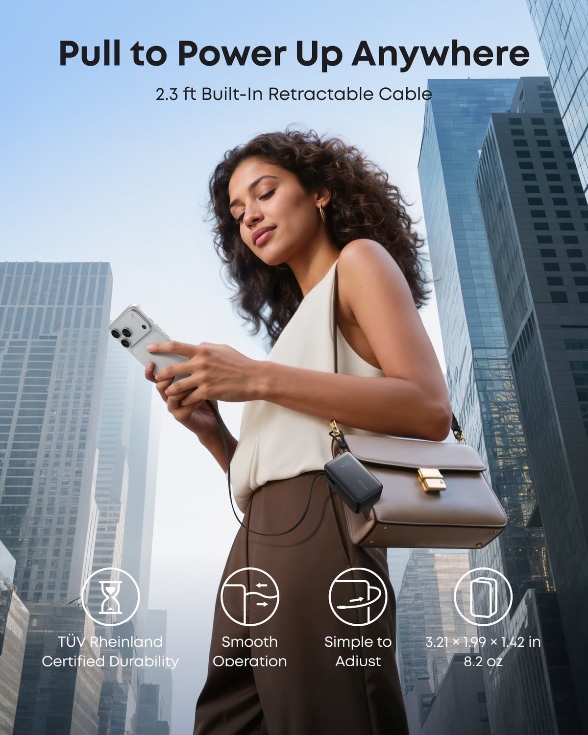 Power Bank Anker Nano 10K 45W USB-C Retráctil