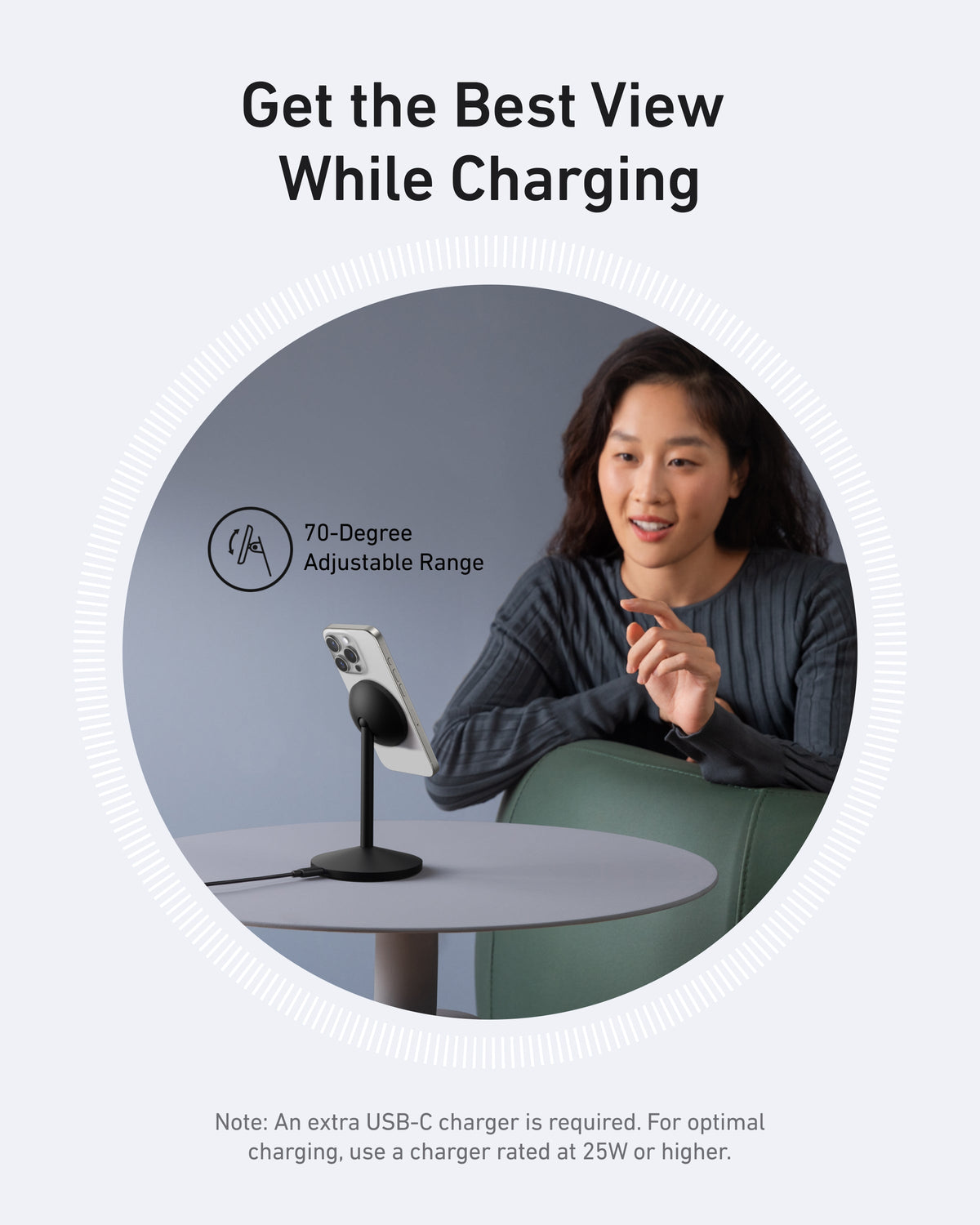 Cargador Inalámbrico Anker MagGo Wireless Charger Stand Negro