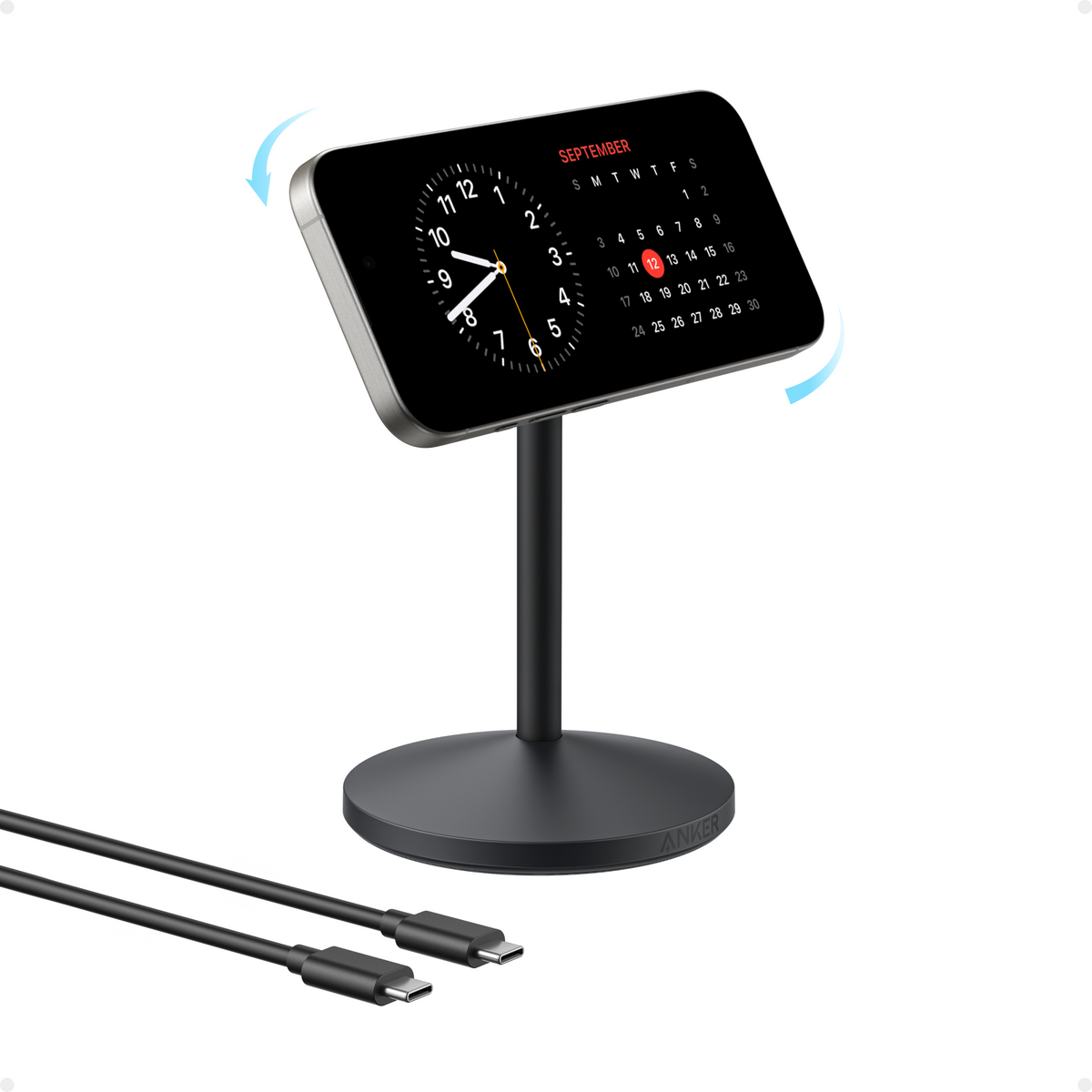 Cargador Inalámbrico Anker MagGo Wireless Charger Stand Negro