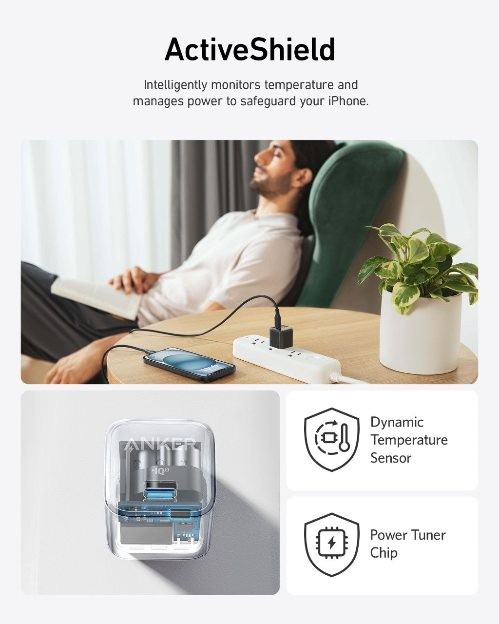 Cargador Anker Nano Pro 20W USB-C Power Delivery Wall Charger Blanco