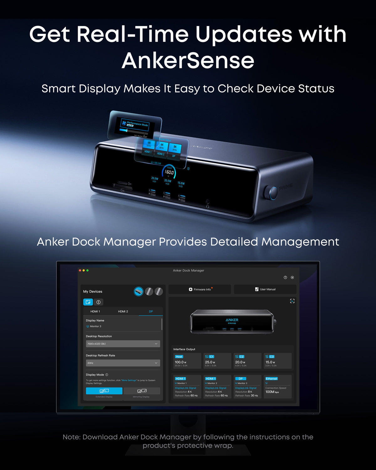 Docking Station Anker 14 en 1 Triple Display GaN