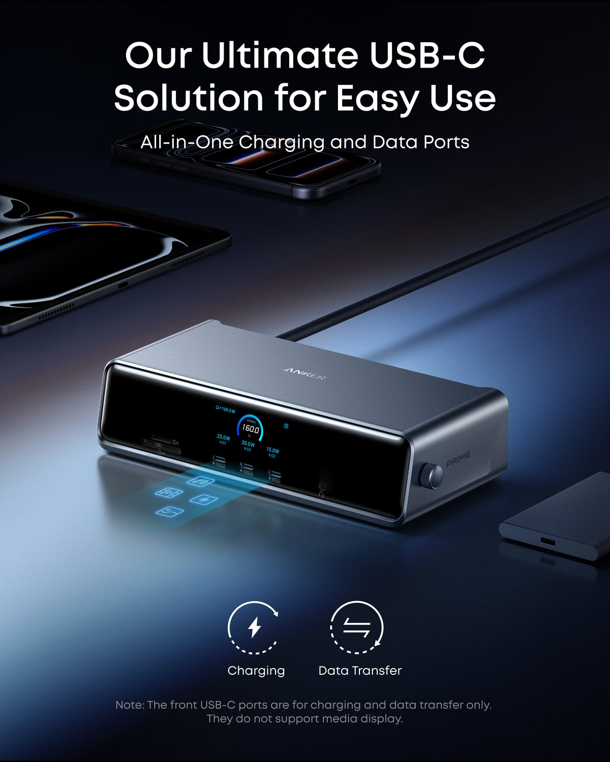 Docking Station Anker 14 en 1 Triple Display GaN