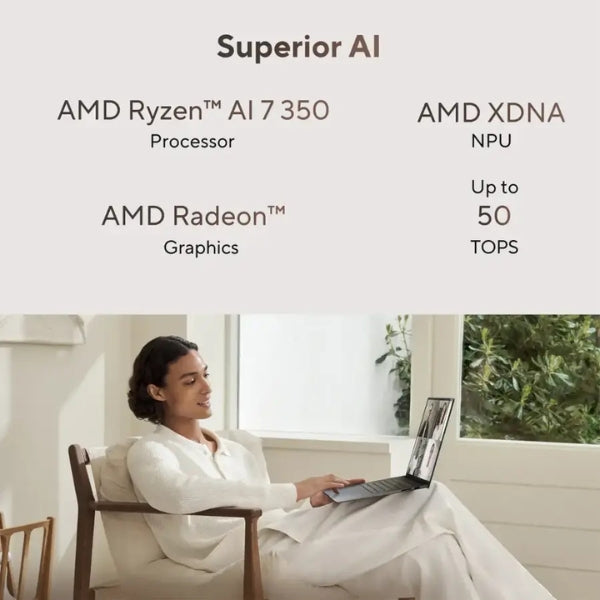 ASUS - Zenbook S 16 16” 3K OLED Touch-Screen Laptop - Copilot+ PC - AMD Ryzen AI 7 350 - 24GB Memory - 1TB SSD - Zumaia Gray