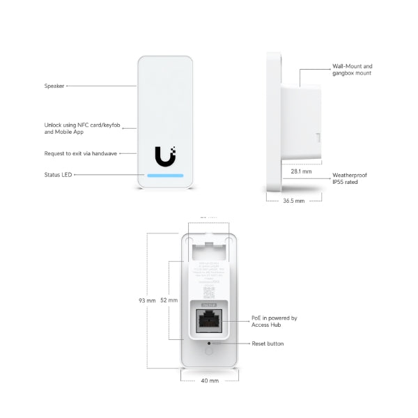 Acceso-a-Puertas-Ubiquiti-UniFi-G2-Reader-UA-G2