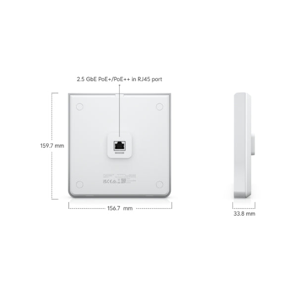Access-Point-Ubiquiti-UniFi-U6-Enterprise-In-Wall-WiFi-6E-2,5GbE-PoE+Switch-Integrado