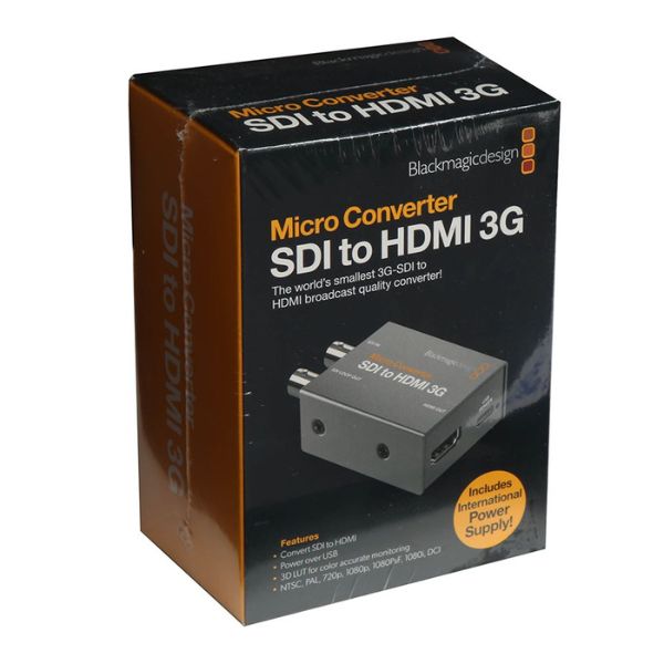 Adaptador Blackmagic Design Microconvertidor SDI a HDMI 3G con Fuente – COCMICSH03GWPSU