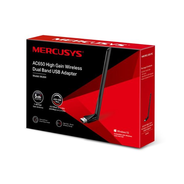 Adaptador-Mercusys-MU6H-1-antena-USB-Dual-Band-AC650-box